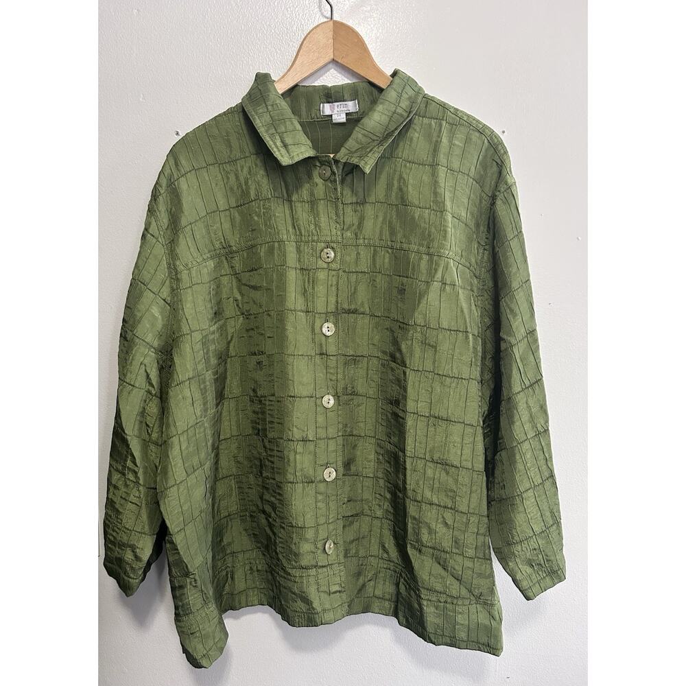 Erin by Erin London Blouse Size 3X Women's Long Sleeve Button Down